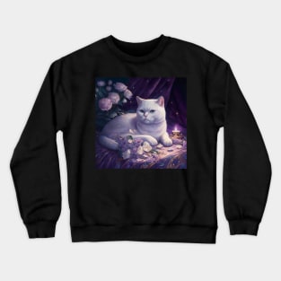 Gothic Beauty White British Shorthair Crewneck Sweatshirt